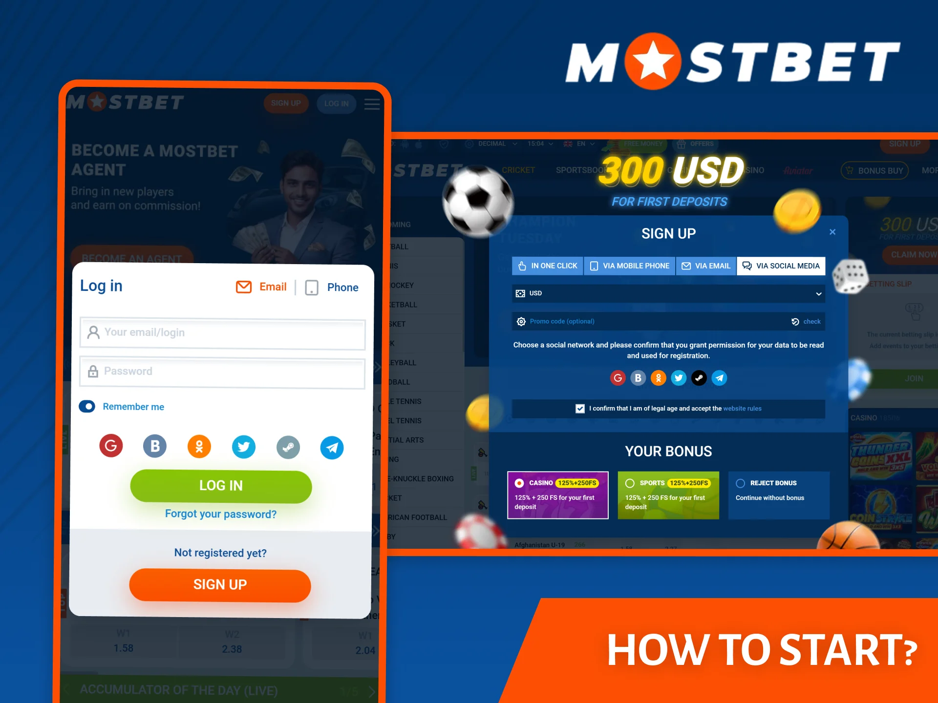 Find out how to quickly start playing at Mostbet Casino.