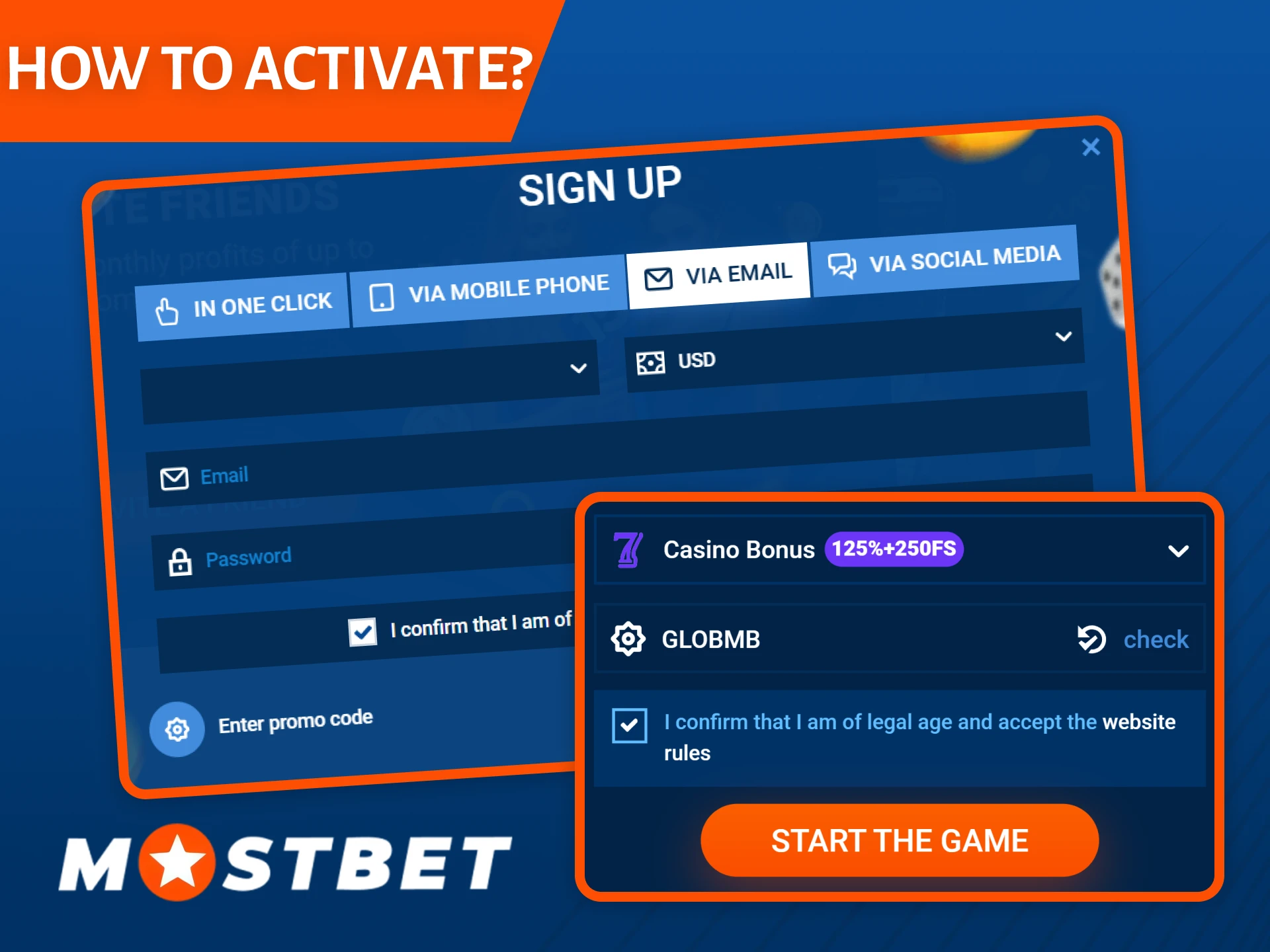 Follow these simple steps on how to activate a promo code at Mostbet.