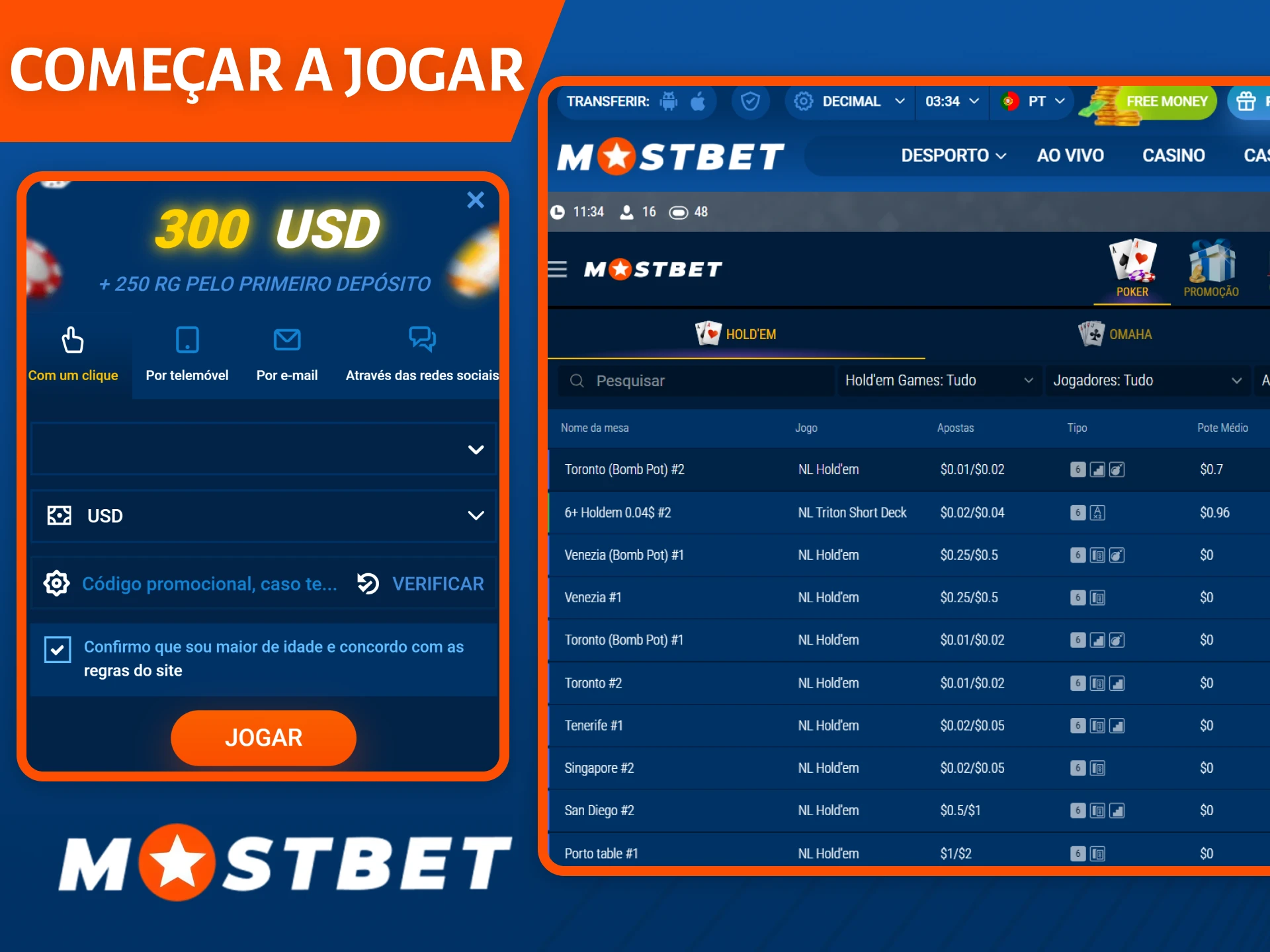 Siga o nosso guia sobre como começar a jogar póquer na Mostbet hoje mesmo.