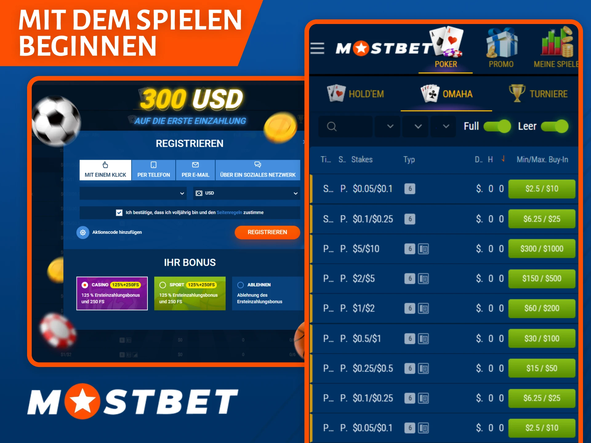 Folgen Sie unserem Leitfaden, wie Sie noch heute mit dem Pokerspielen auf Mostbet beginnen können.