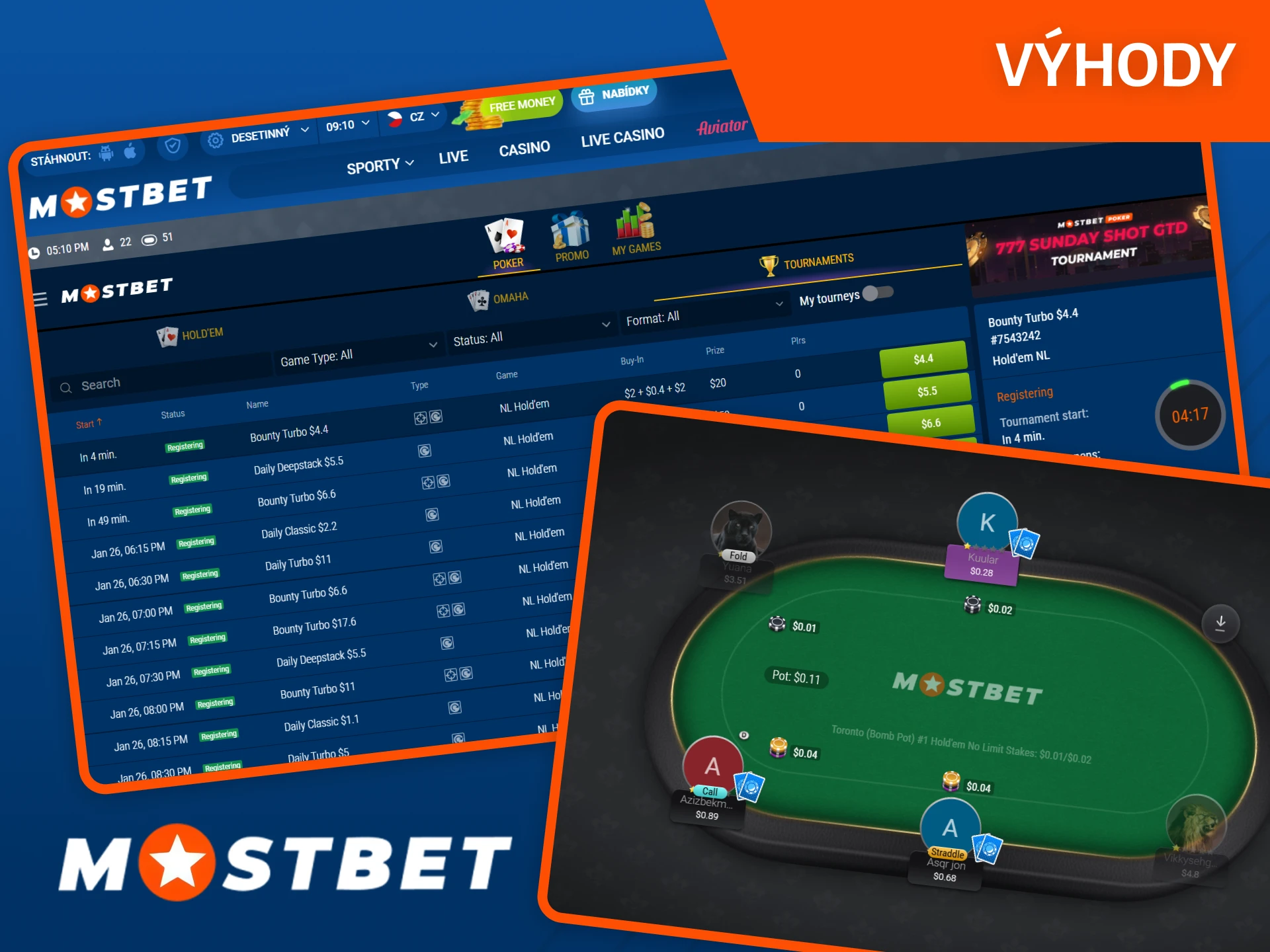 Objevte mnoho výhod pokerových her на Mostbet pro hráče z celého světa.