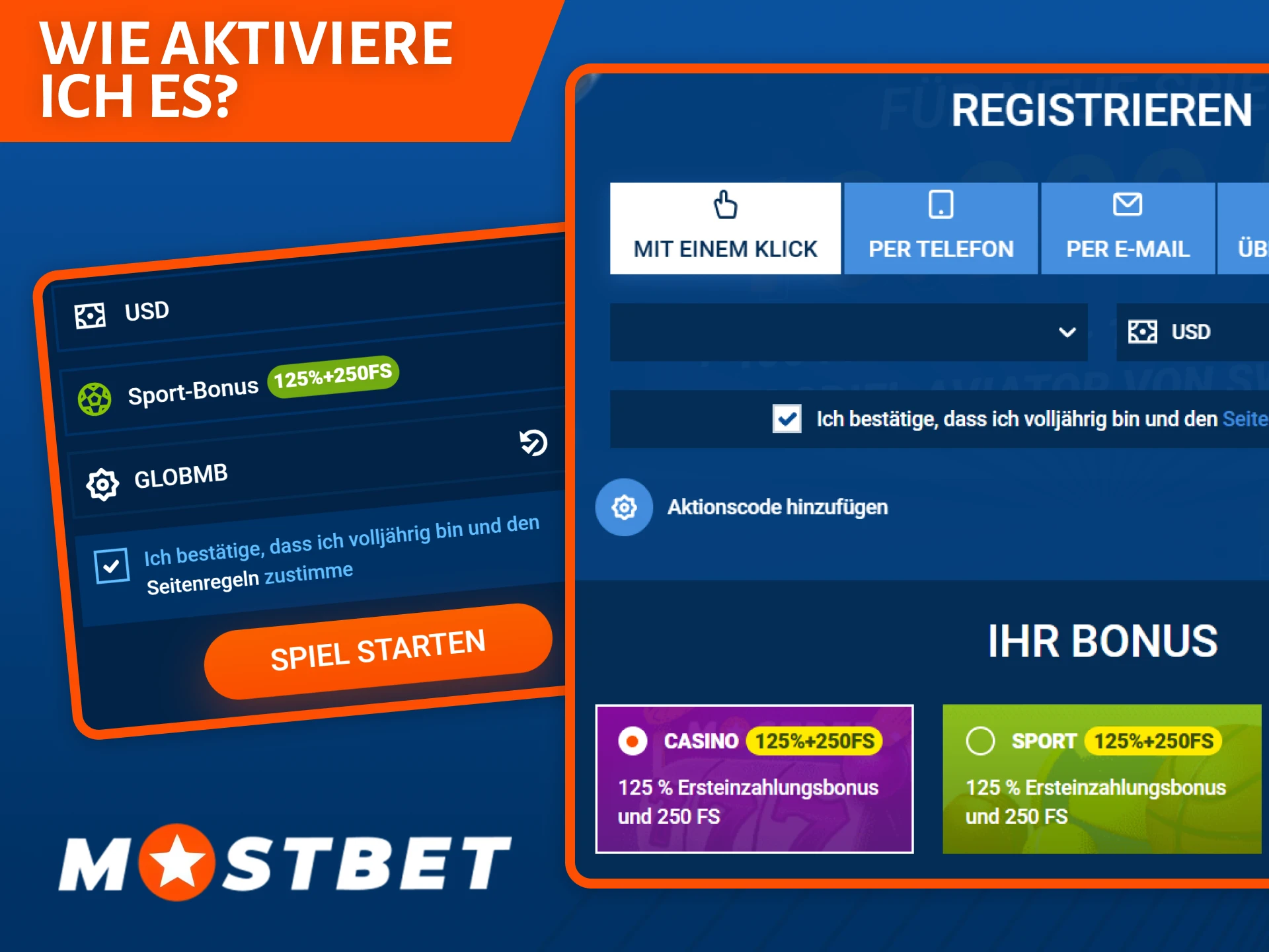 Befolgen Sie diese einfachen Schritte, um einen Promo-Code bei Mostbet zu aktivieren.