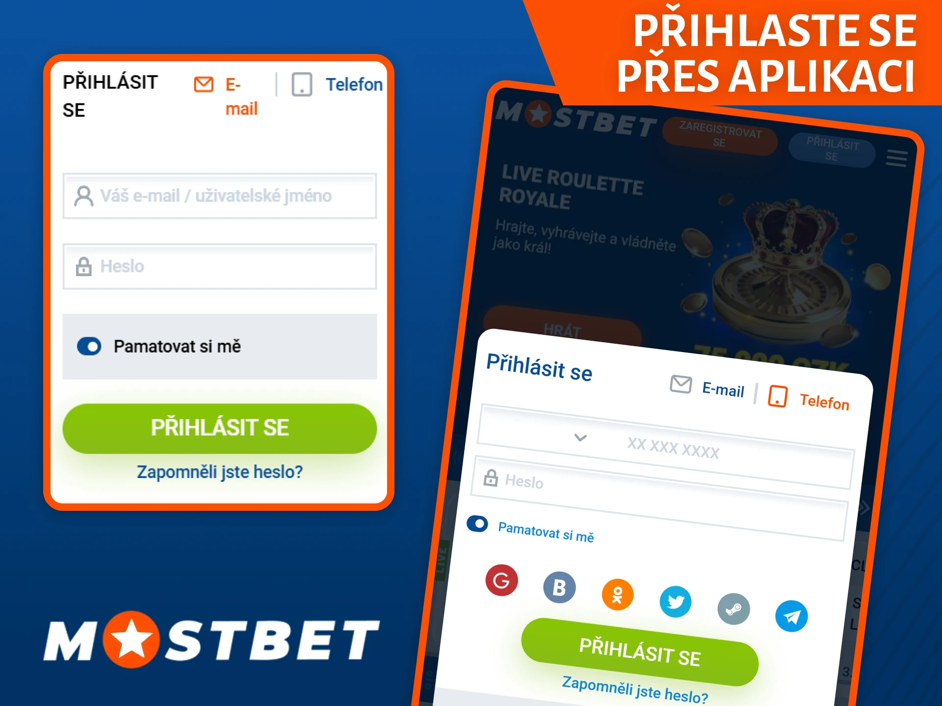 Po dokončení registrace na Mostbet se přihlaste ke svému účtu prostřednictvím aplikace.