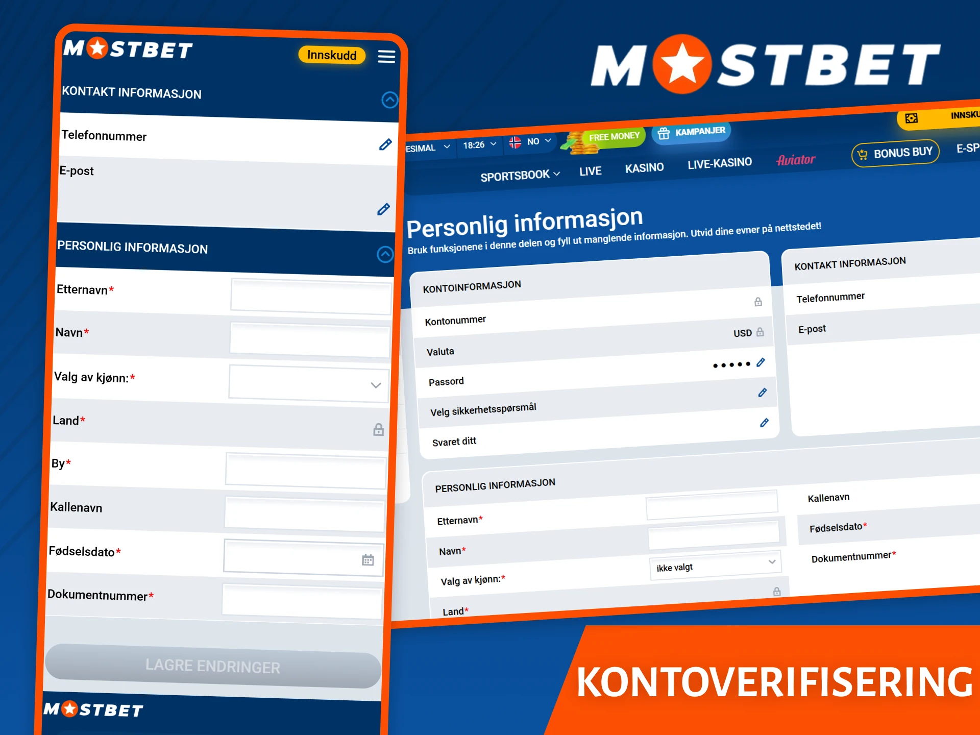 Fullfør kontoverifiseringen for å sikre trygge uttak hos Mostbet.