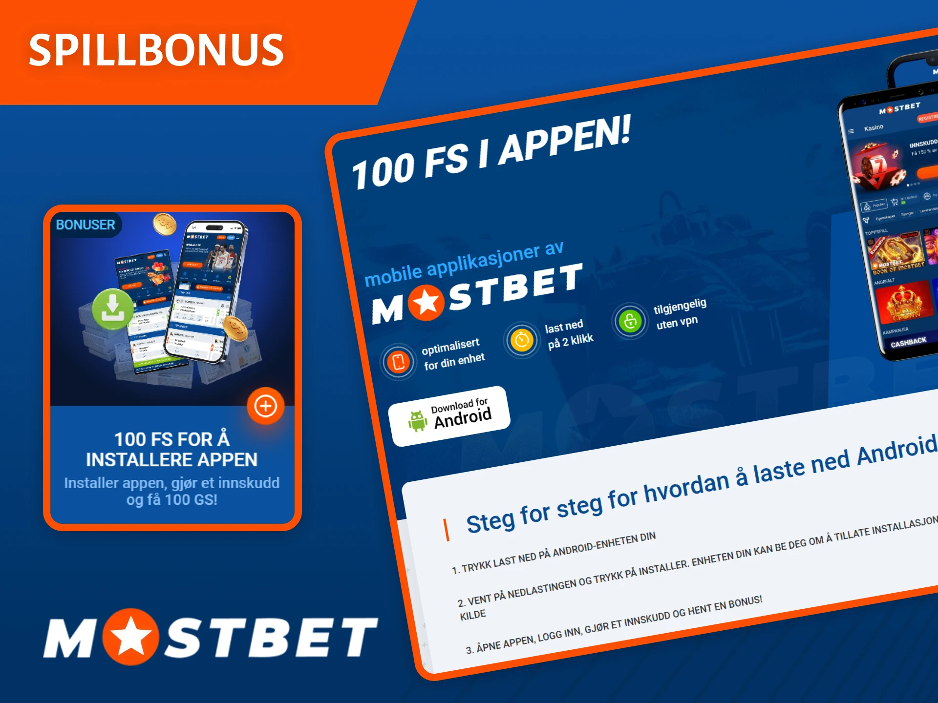 Hent din bettingbonus for å laste ned appen under Mostbet-registreringen.