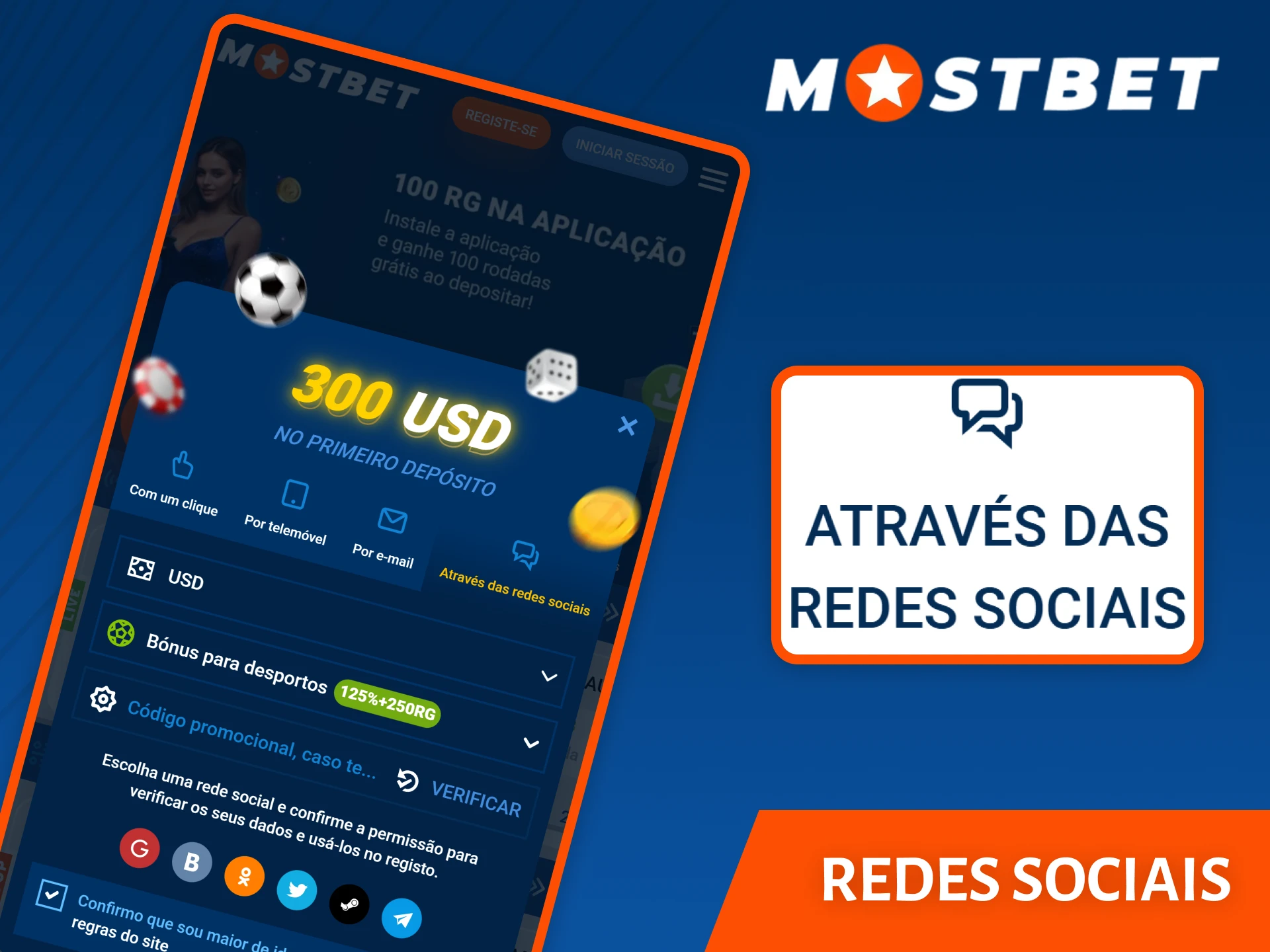 Utiliza el registro rápido a través de redes sociales en Mostbet para comenzar.