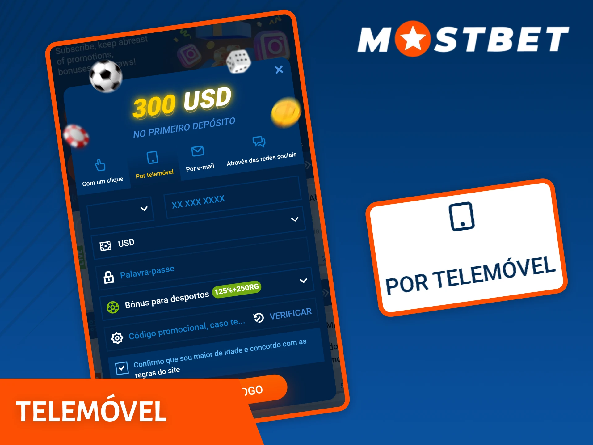 Tente registar-se com o número de telemóvel na Mostbet para um acesso rápido.