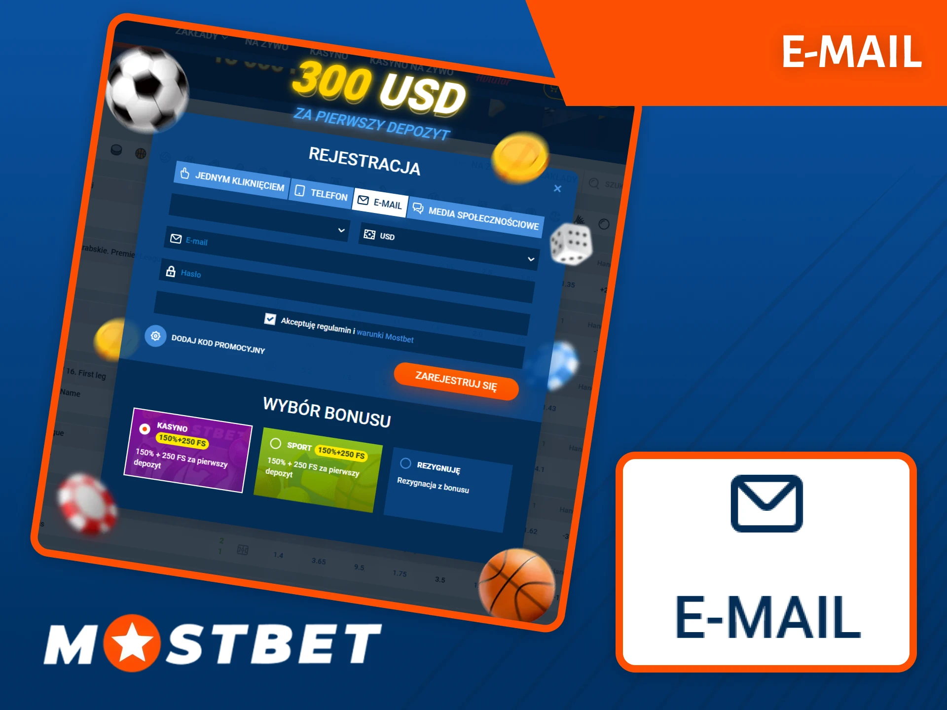 Dokończ rejestrację przez e-mail w Mostbet, aby uzyskać dostęp do wszystkich funkcji.