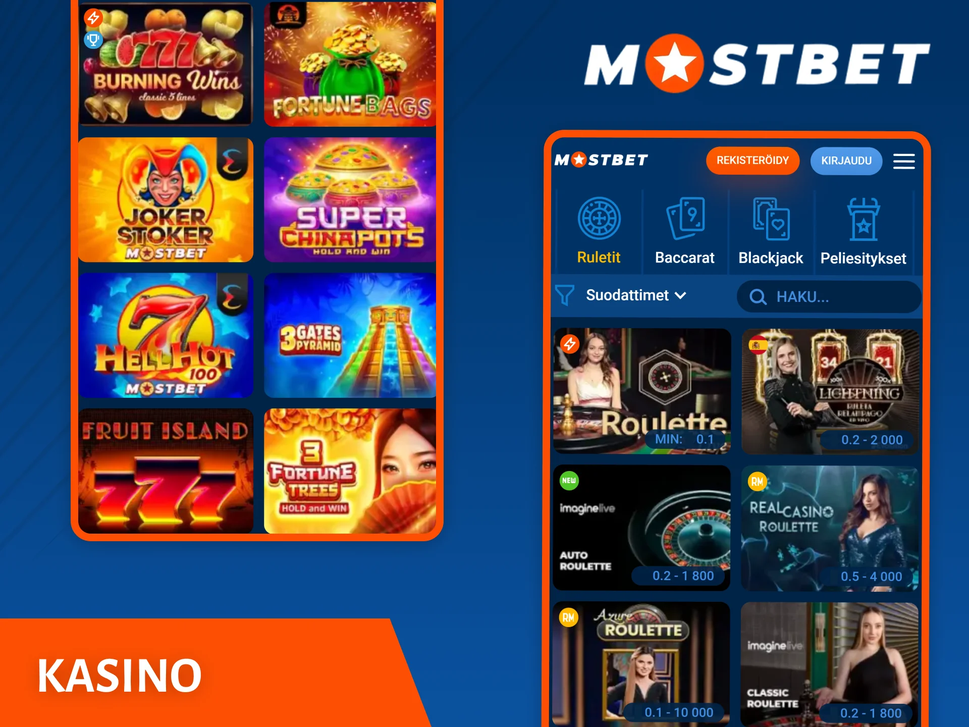 Mostbet Casinolta löydät suosituimmat pelit, kuten kolikkopelit, ruletin ja paljon muuta.