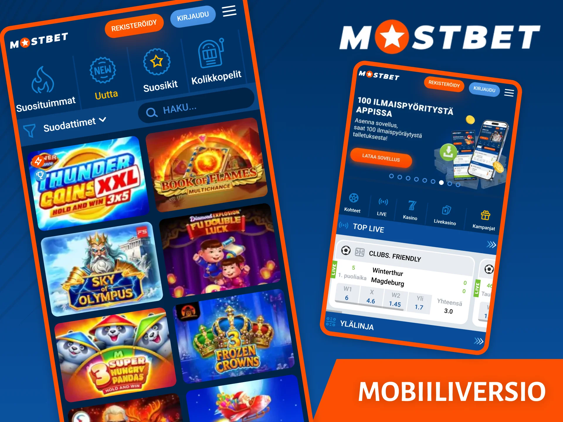 Mostbet-verkkosivuston mobiiliversio antaa sinun käyttää kaikkia alustan ominaisuuksia lataamatta mobiilisovellusta.
