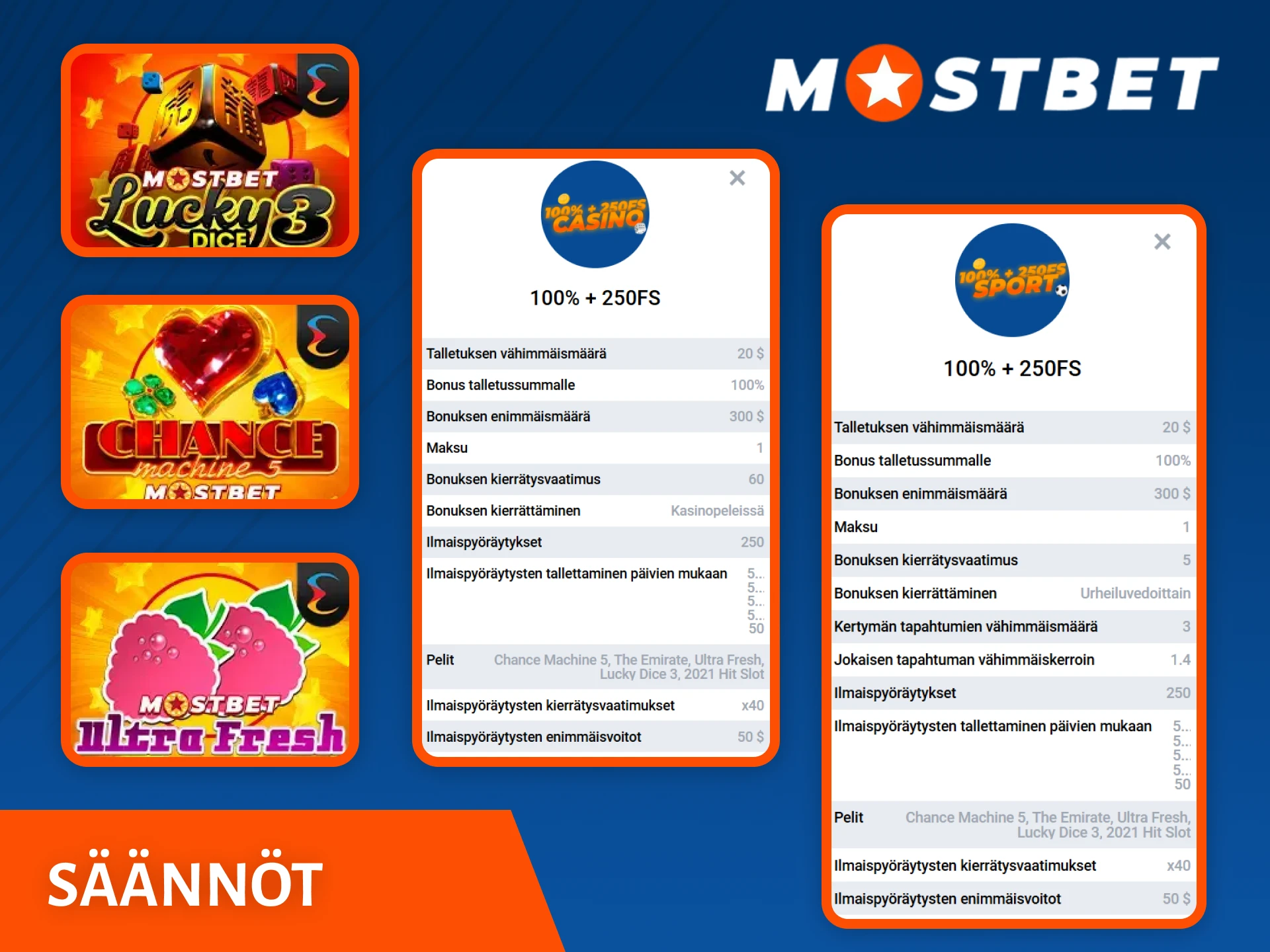 Tutustu Mostbet tervetuliaisbonuksen sääntöihin ennen pelaamista.