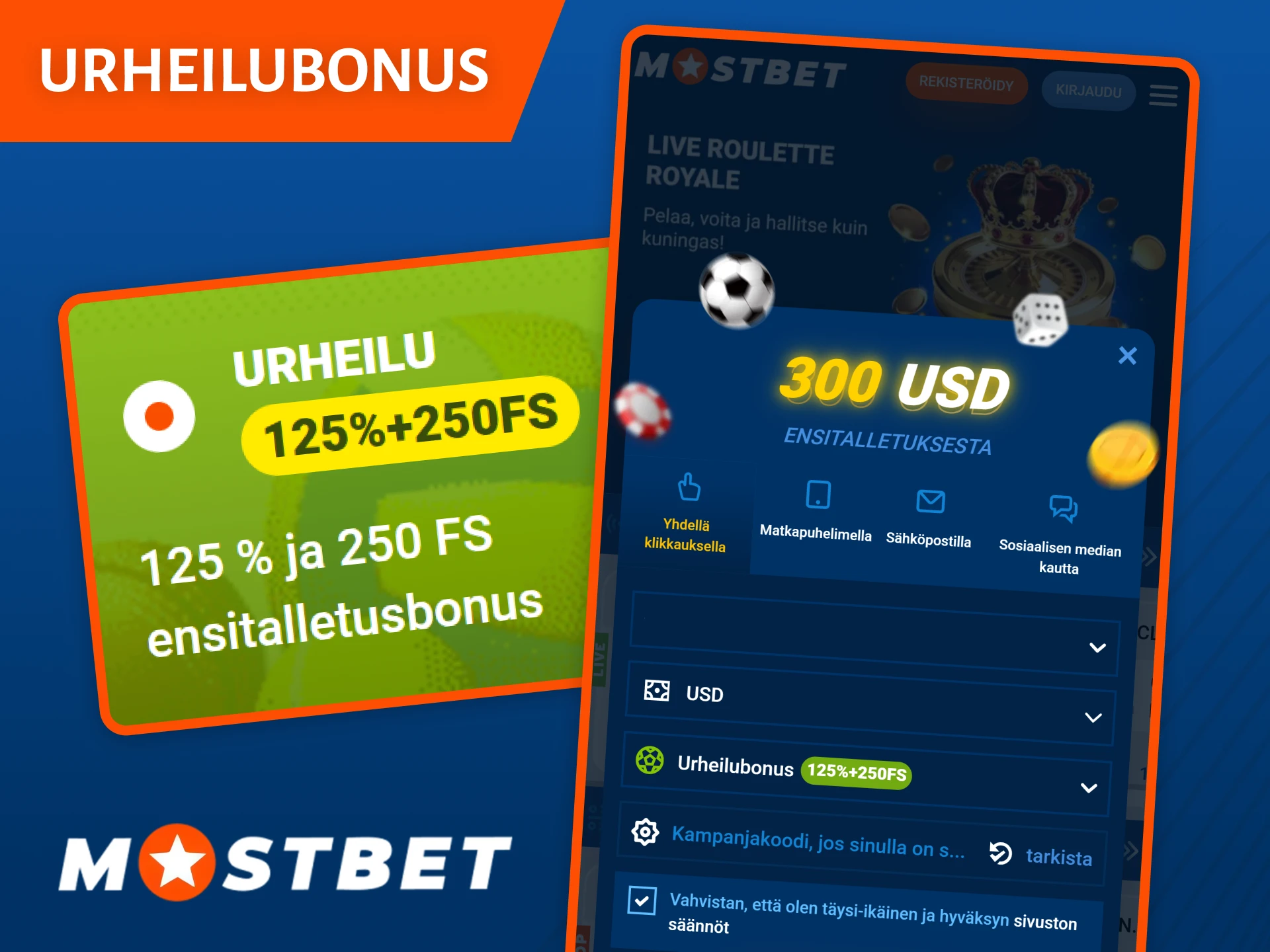 Lunasta virallinen Mostbet-tervetuliaisbonuksesi urheiluvedonlyöntiin ja ala voittaa.