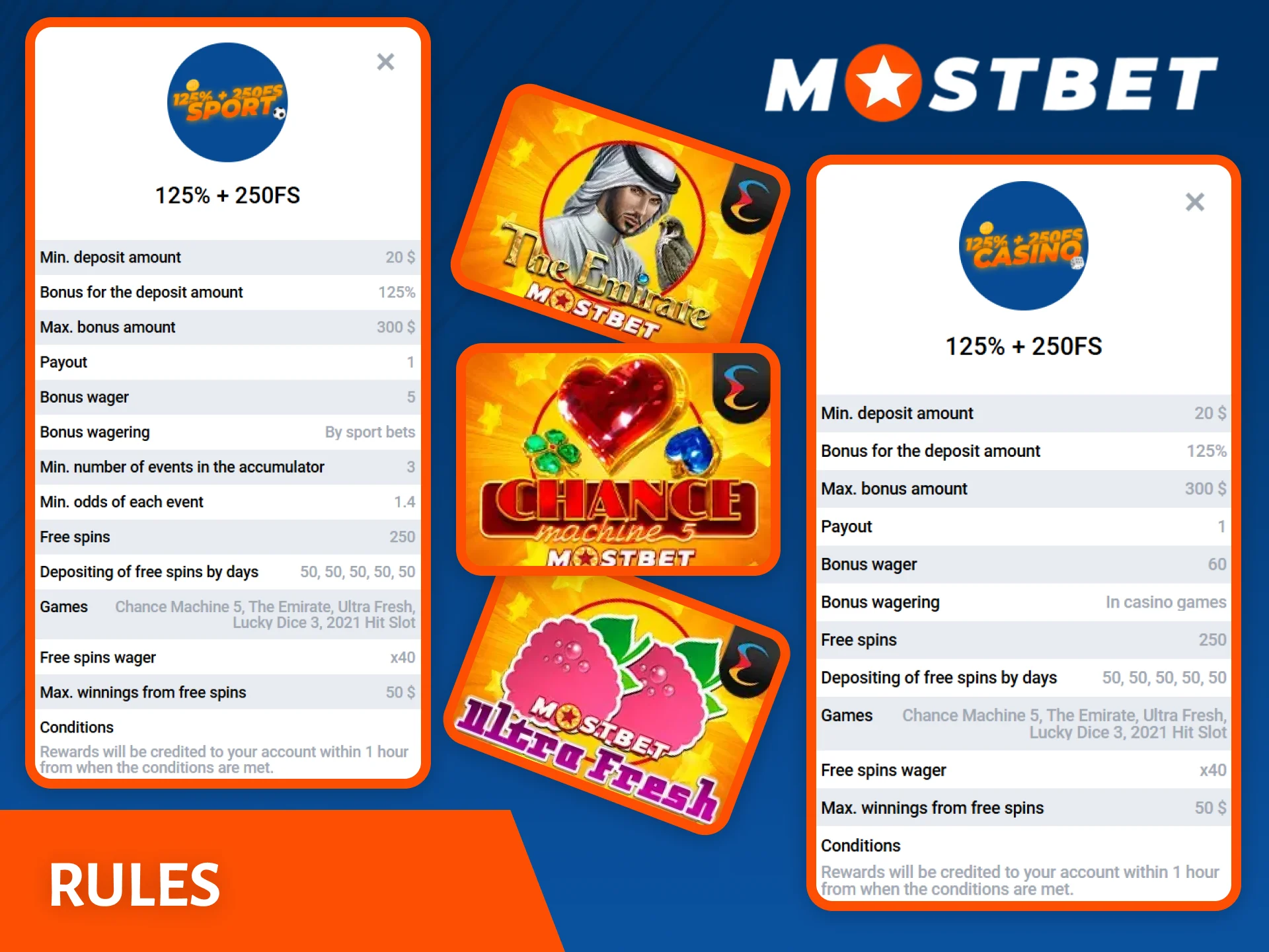 Review the rules for the Mostbet welcome bonus before playing.