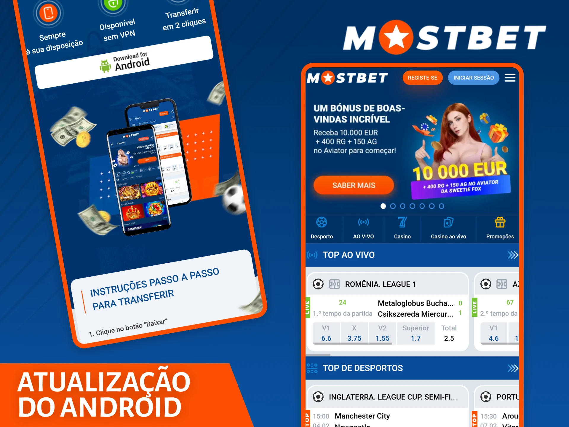 Descubra como atualizar o aplicativo Mostbet para Android.