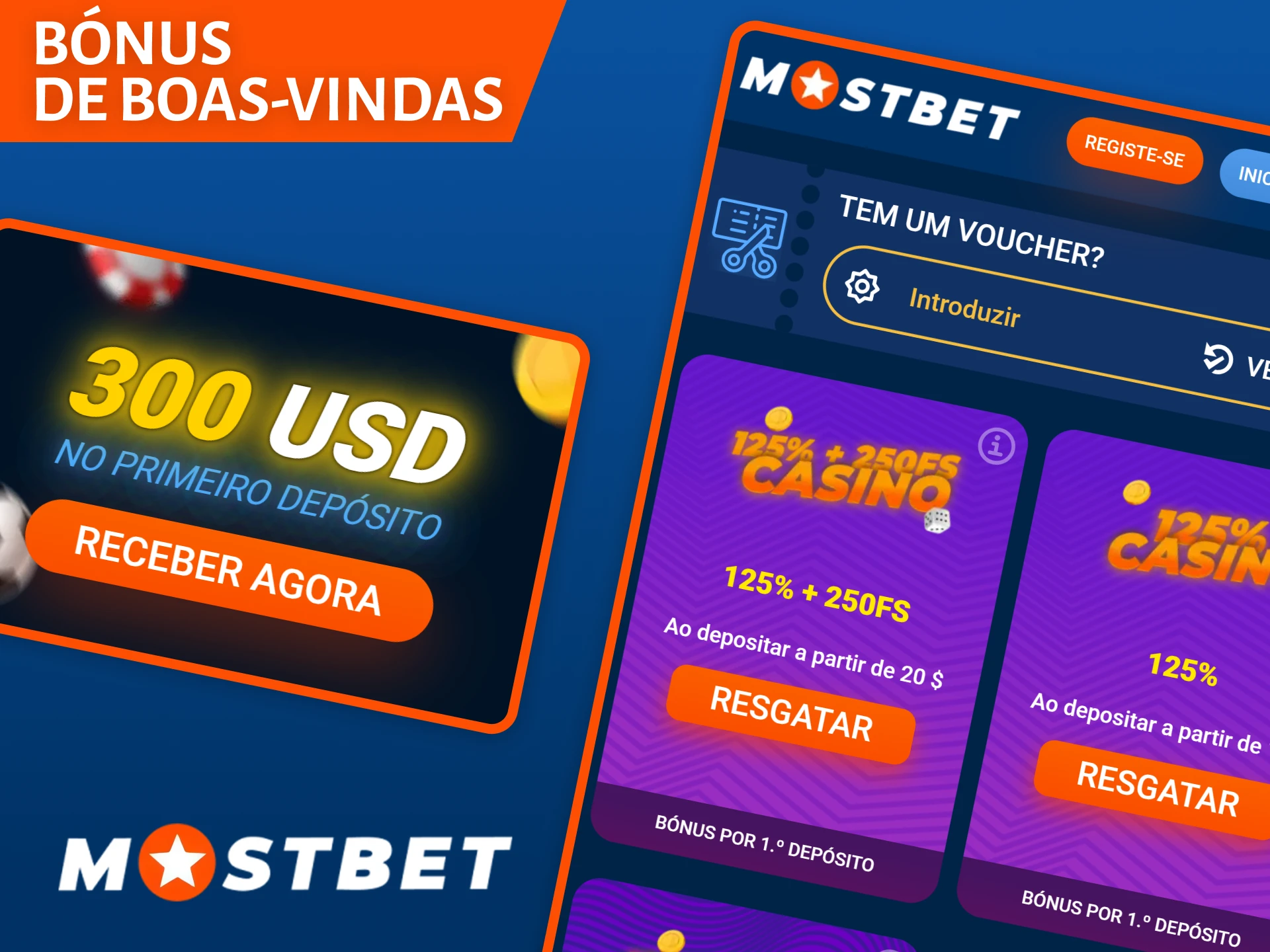 Registe-se na plataforma Mostbet e receba um bónus de boas-vindas diretamente na aplicação.