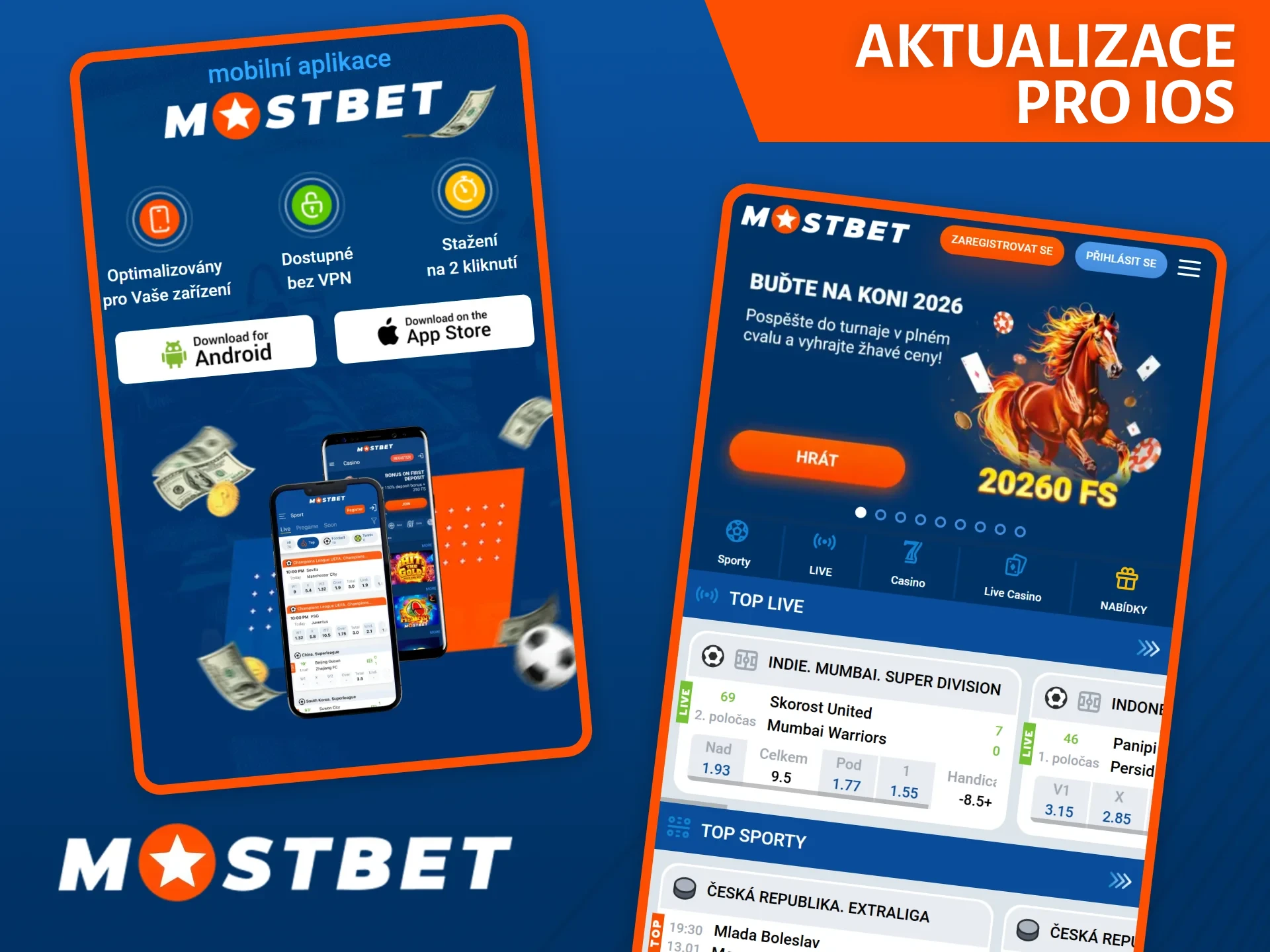 Podívejte se na pokyny, jak aktualizovat aplikaci Mostbet na iOS.