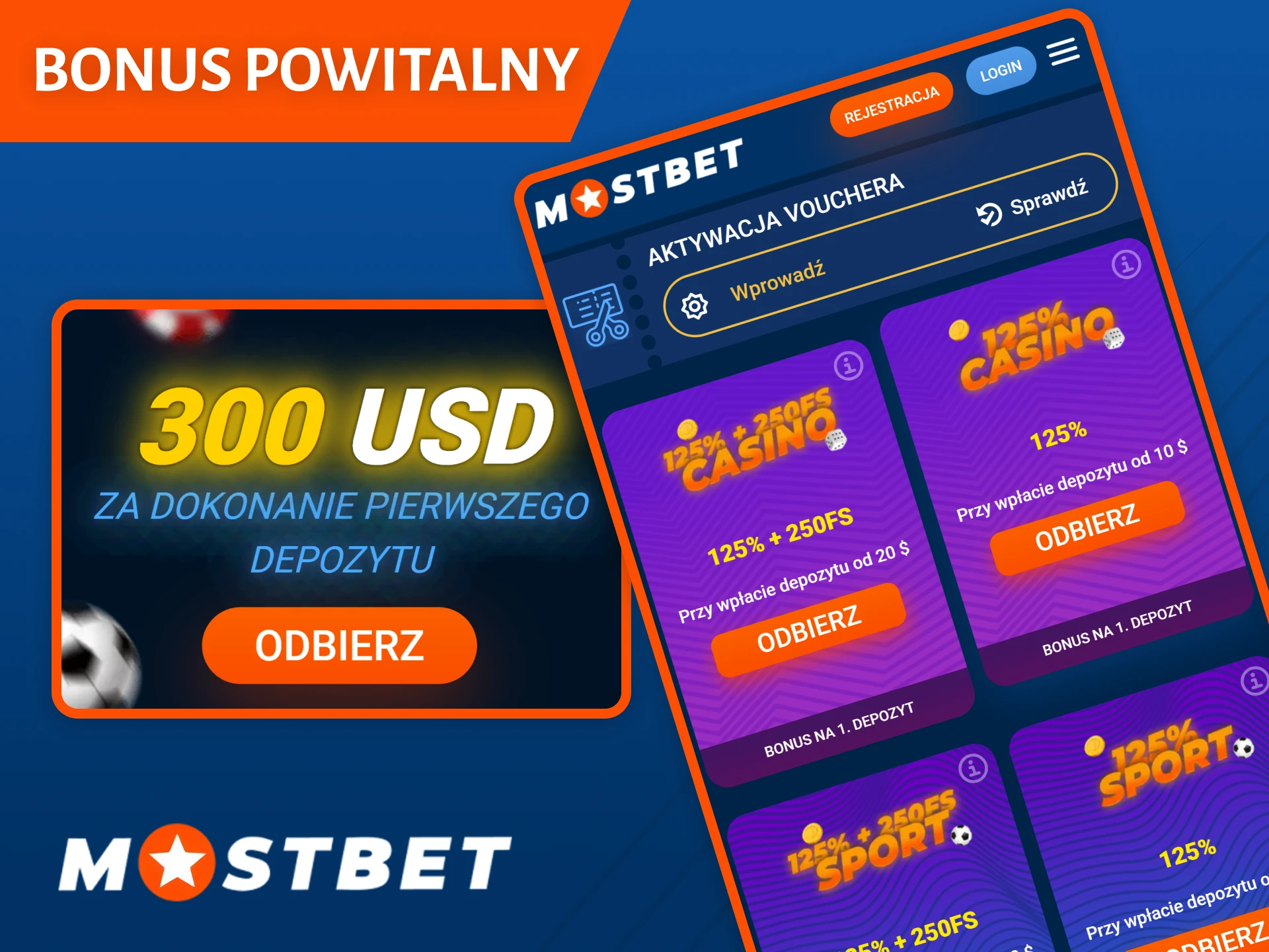 Zarejestruj się na platformie Mostbet i odbierz bonus powitalny bezpośrednio w aplikacji.