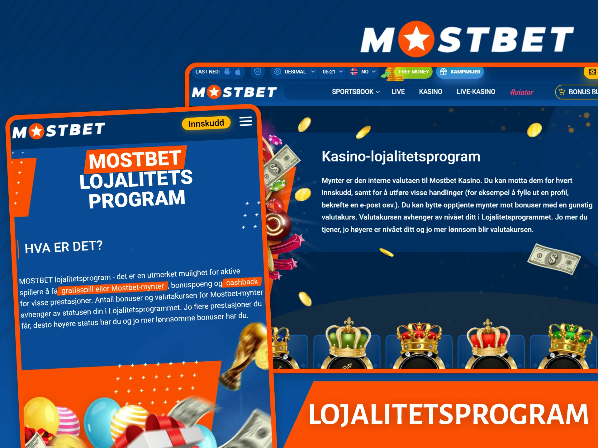 Bli med i Mostbet lojalitetsprogram for å låse opp eksklusive belønninger og fordeler.