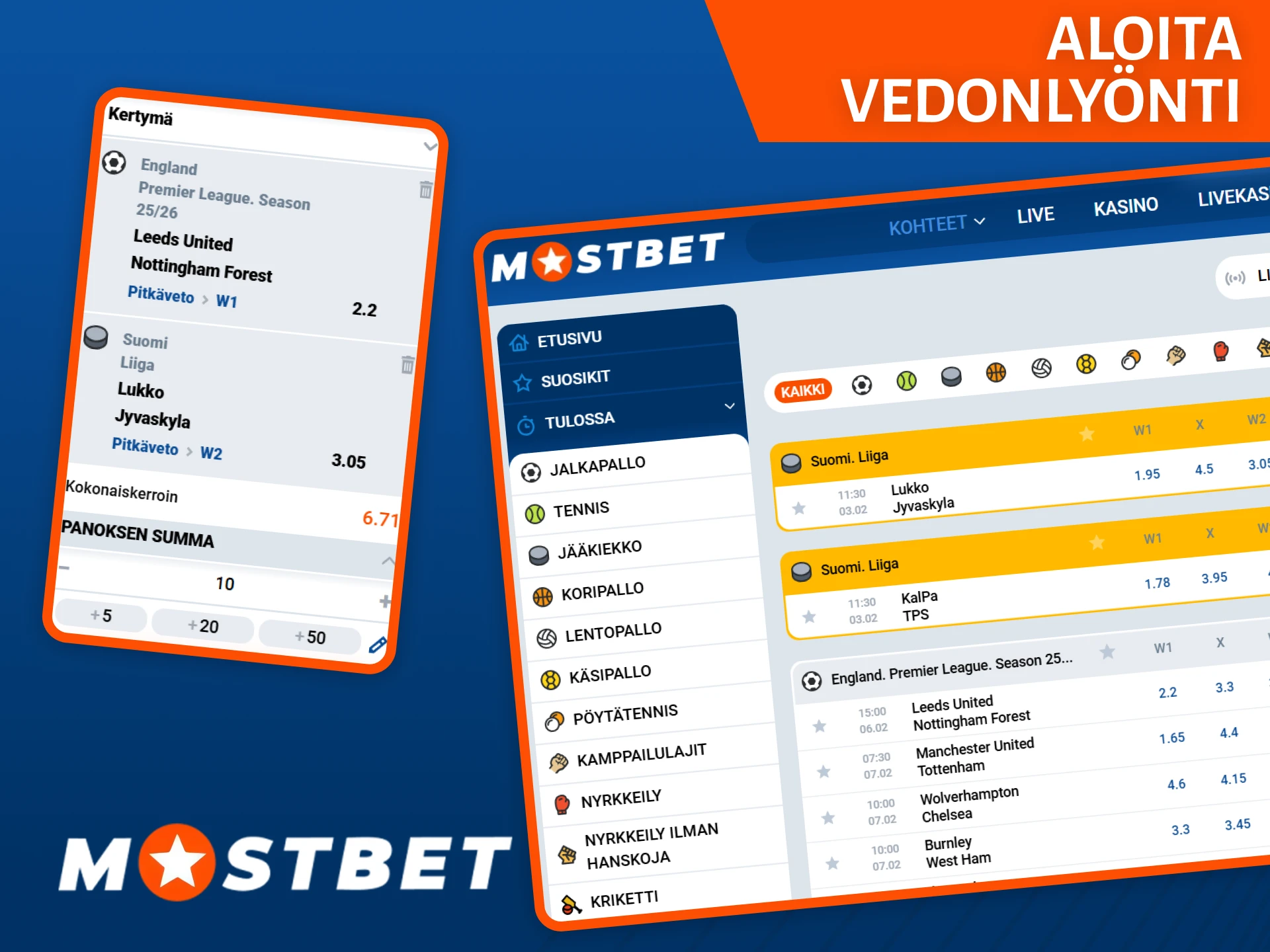 Ota selvää, miten aloitat urheiluvedonlyönnin Mostbet verkkosivustolla.