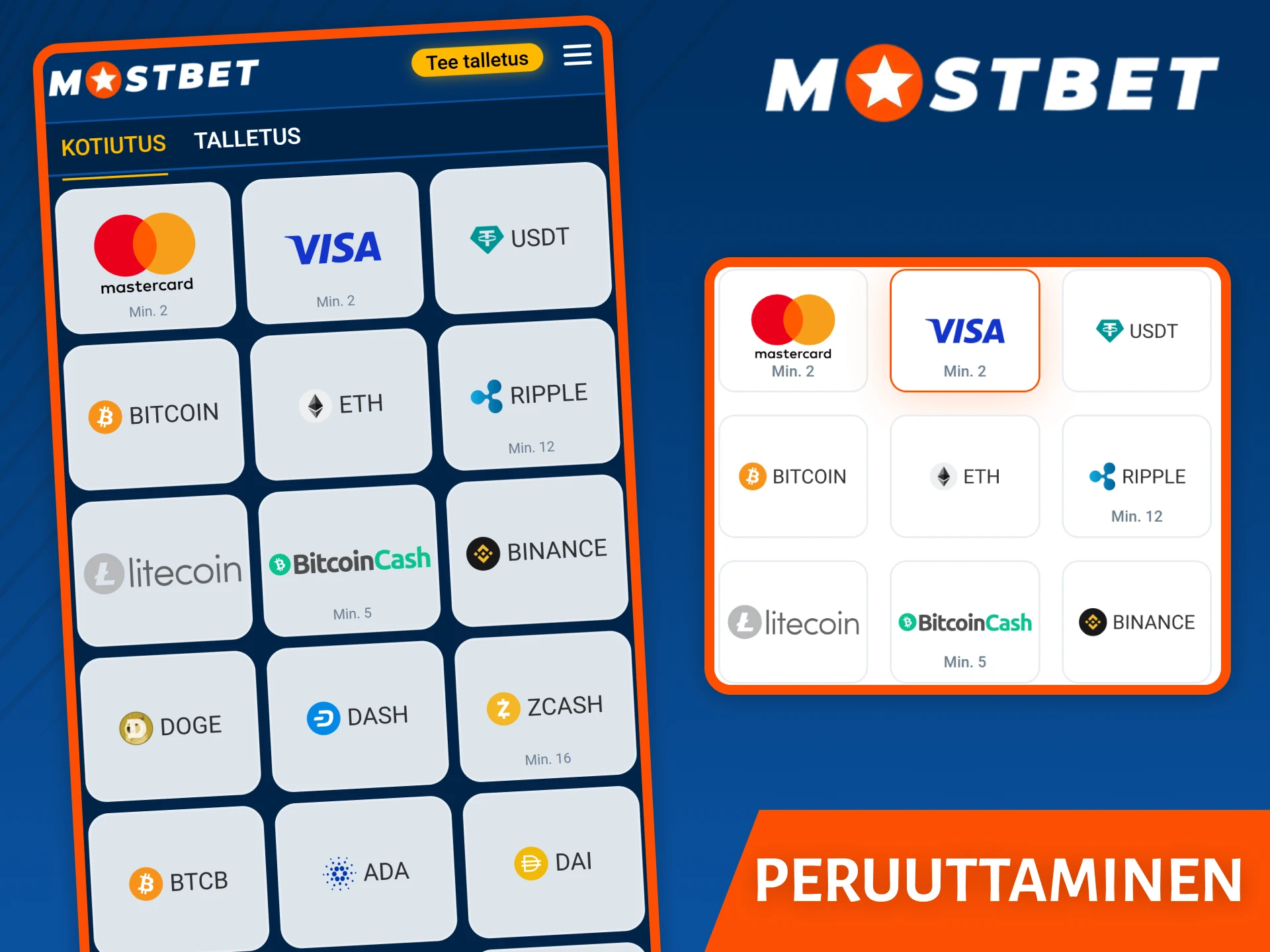 Nosta rahasi Mostbet-tililtäsi.