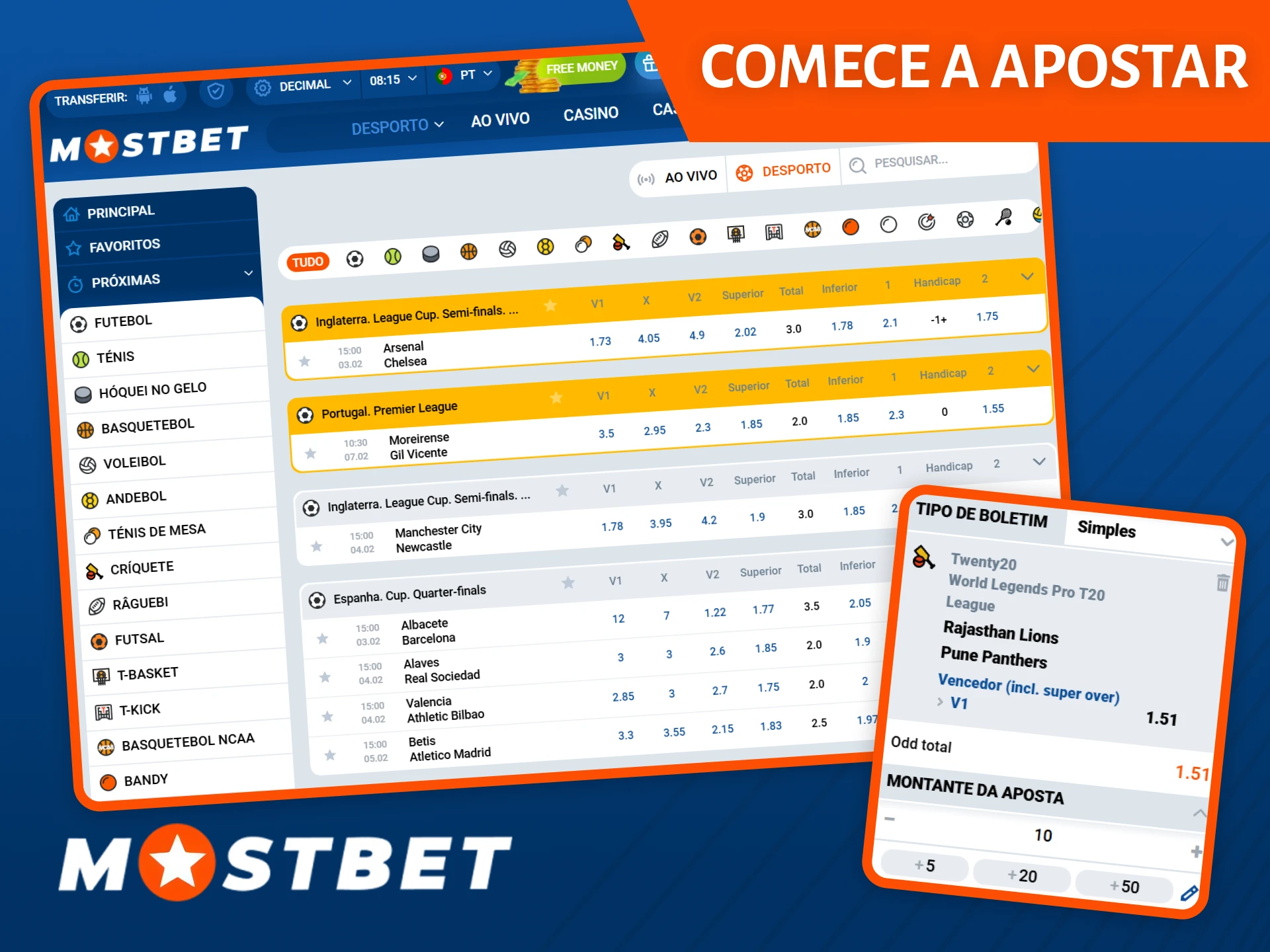 Descubra como começar a apostar em esportes no site da Mostbet.