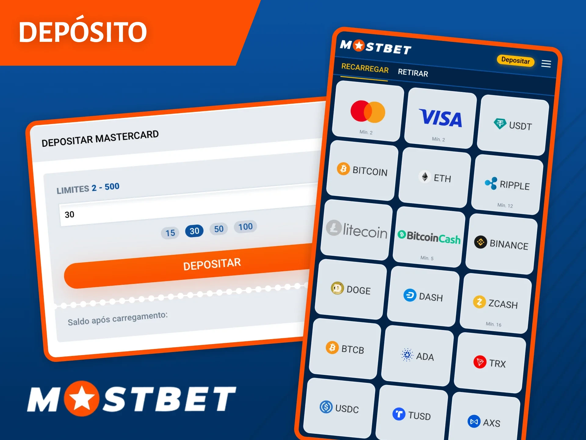 Utilize diversos sistemas de pagamento para depositar fundos em sua conta Mostbet.