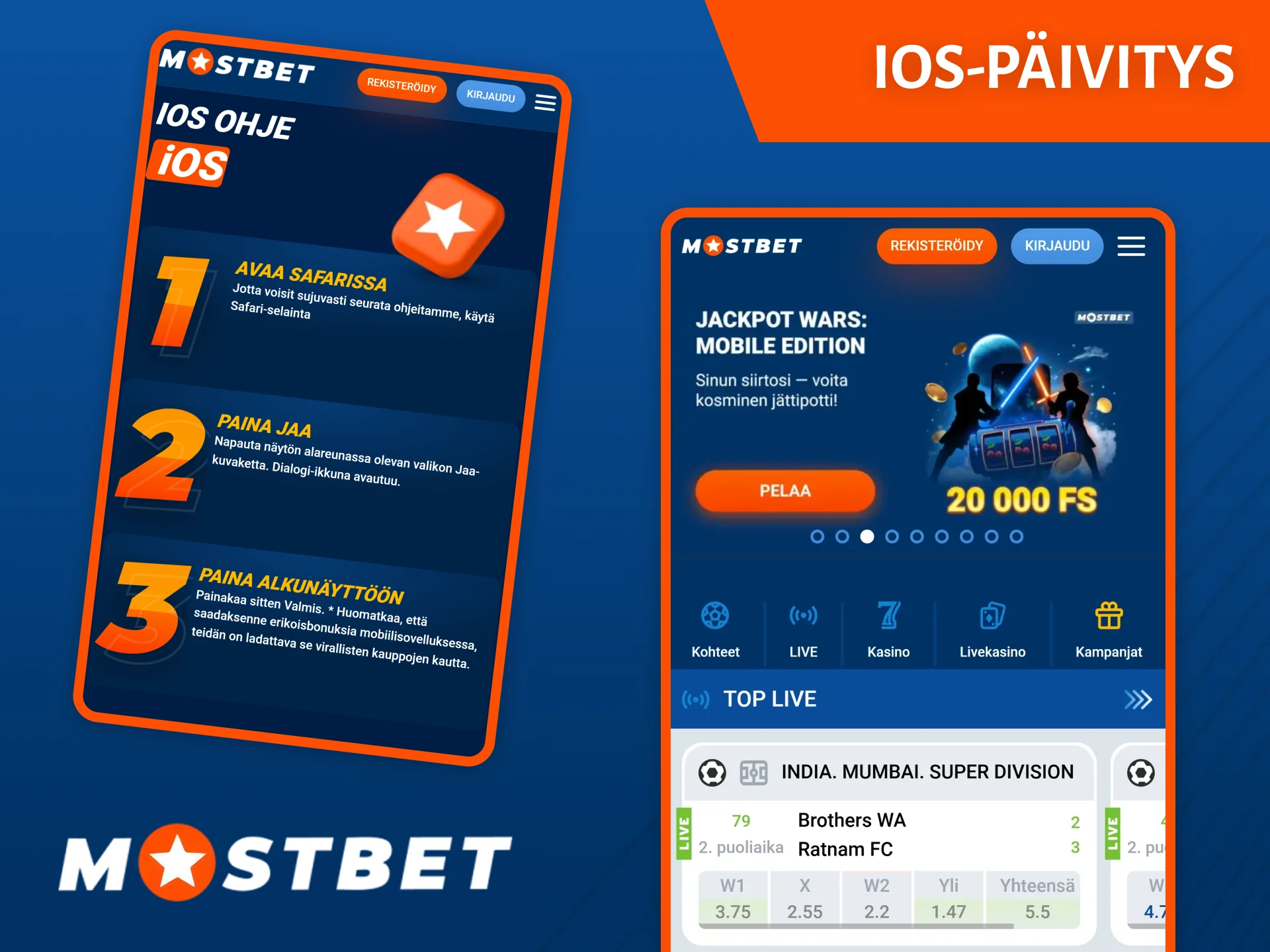 Katso ohjeet Mostbet-sovelluksen päivittämiseen iOS:ssä.