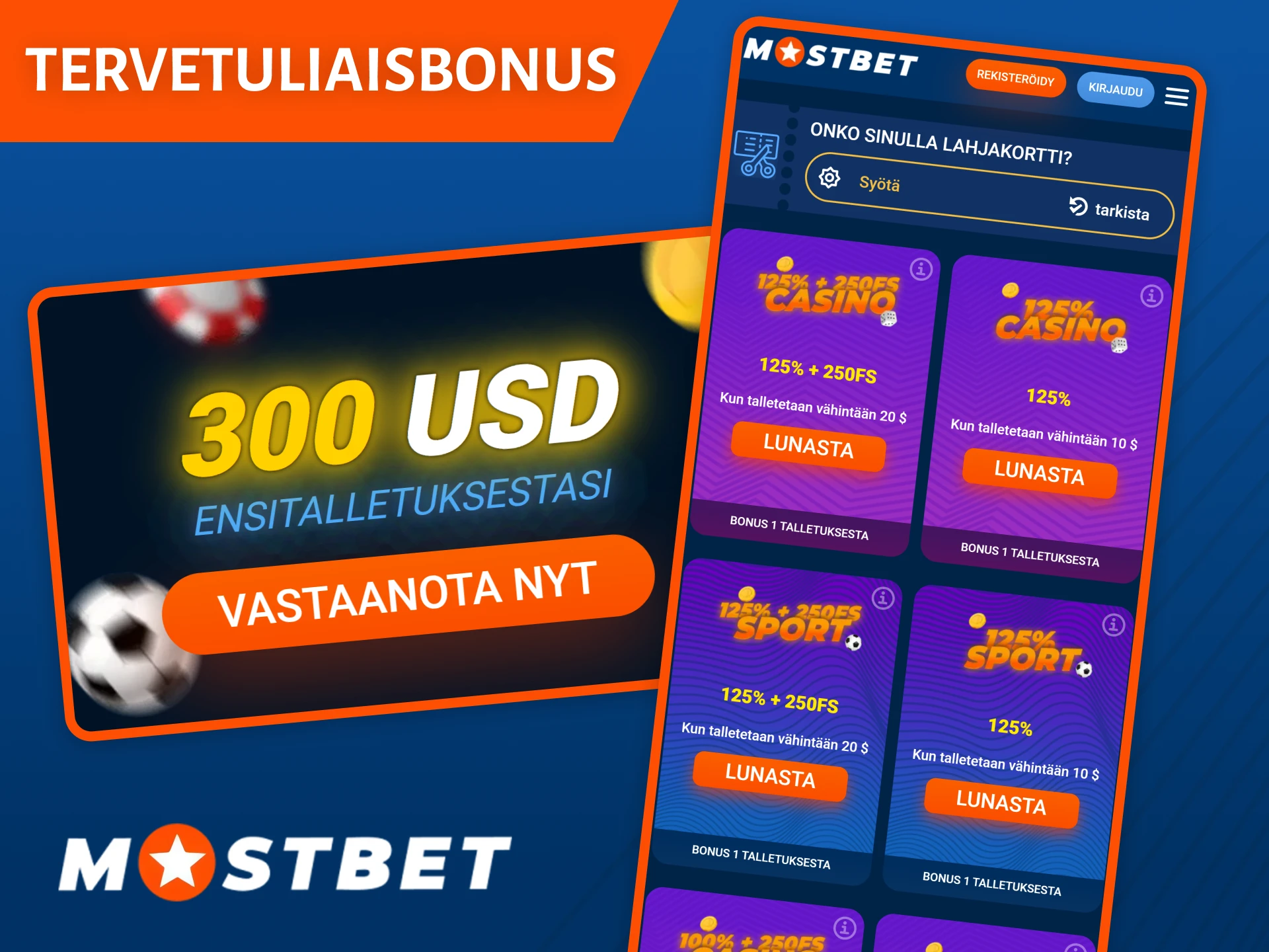 Rekisteröidy Mostbetin alustalle ja saat tervetuliaisbonuksen suoraan sovelluksessa.