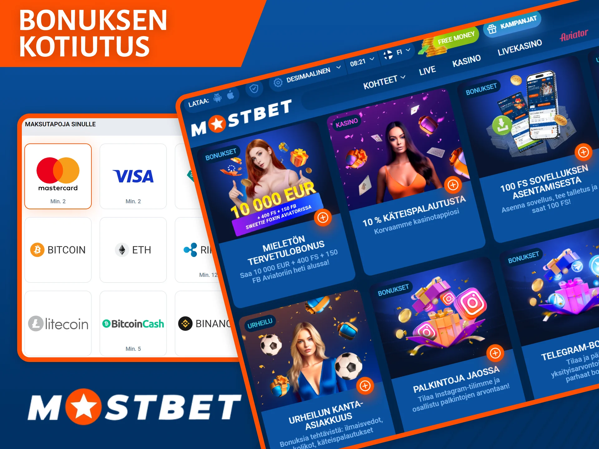 Ota selvää, kuinka voit nostaa bonusrahaa Mostbet-tililtäsi.