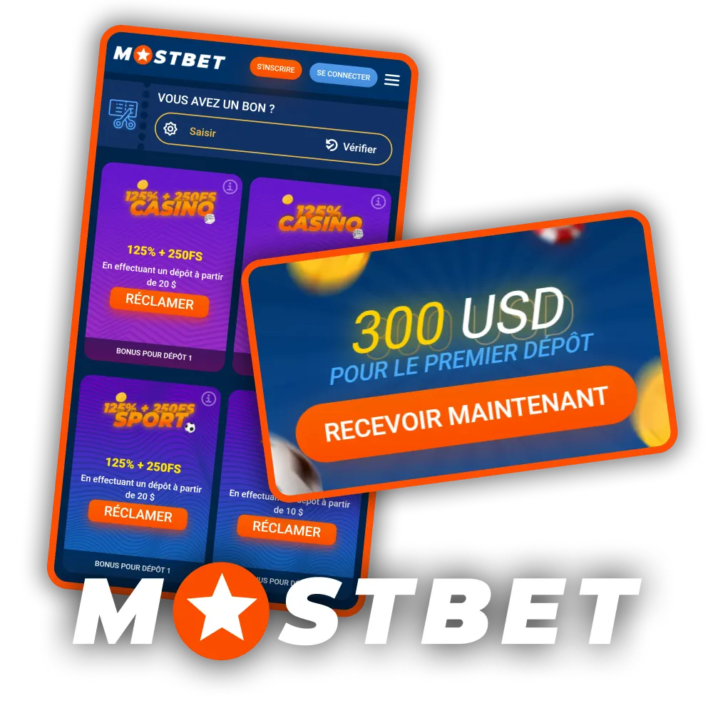 Profitez du bonus de bienvenue de la plateforme Mostbet.