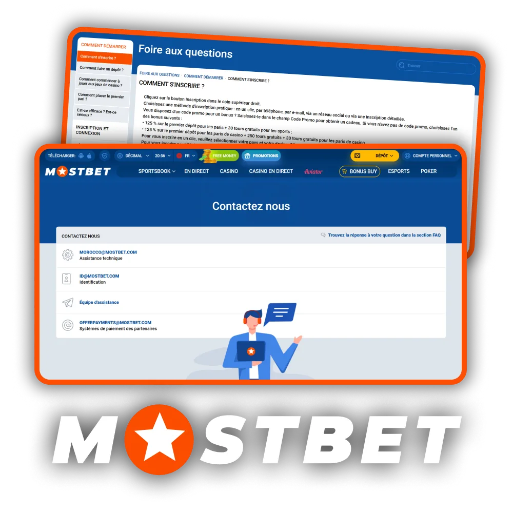 Contactez Mostbet par chat en direct ou par e-mail disponible 24h/24 et 7j/7 pour obtenir des réponses à vos questions.