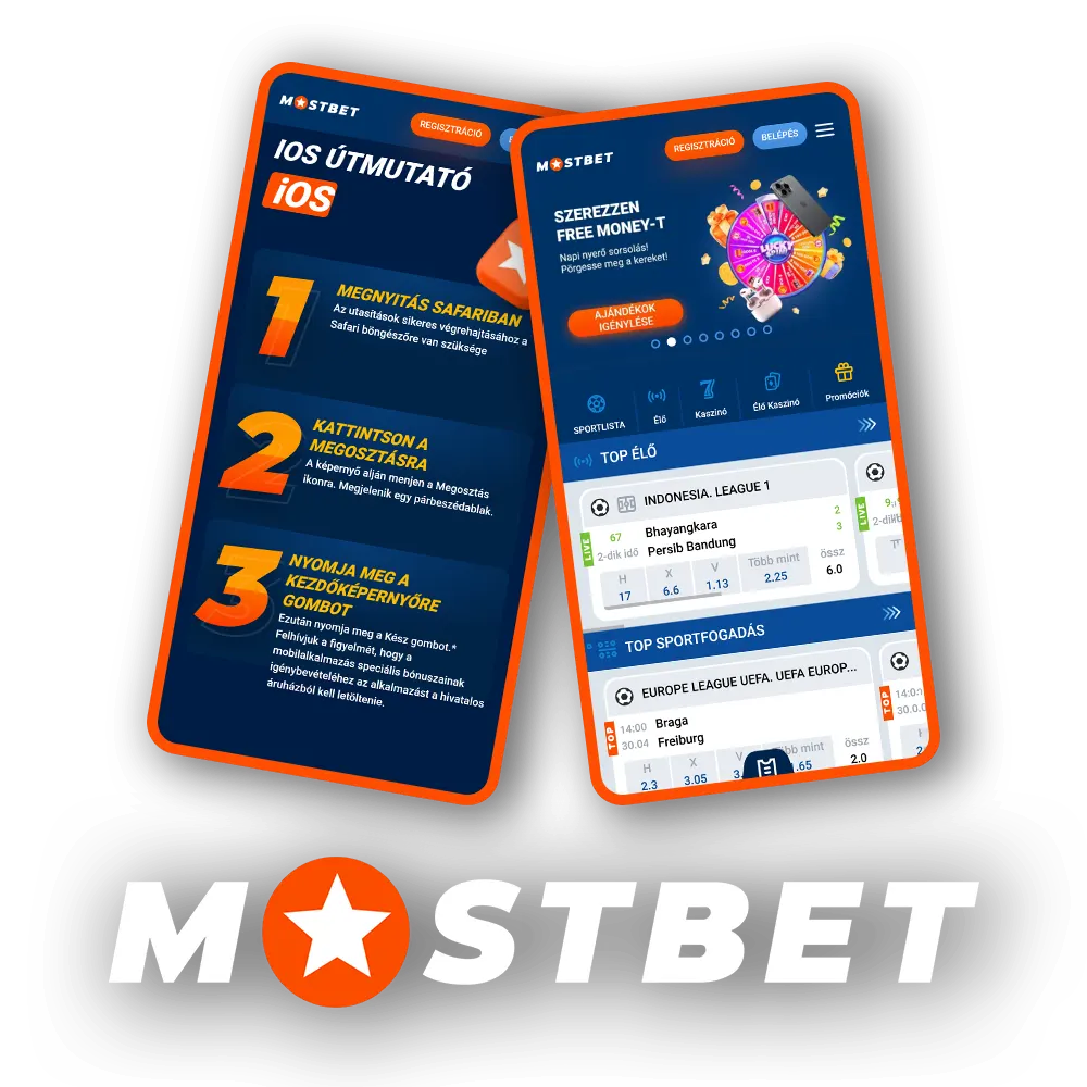 Töltse le a Mostbet alkalmazást Androidra és iOS-ra.