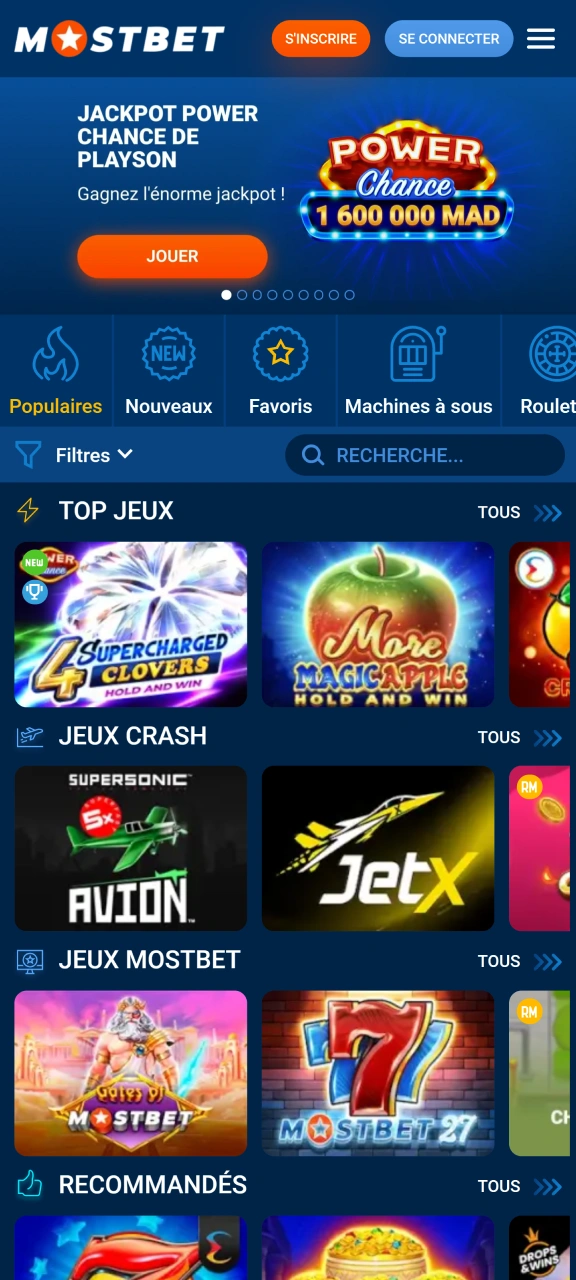 Sur la plateforme Mostbet, vous trouverez des jeux pour tous les goûts.