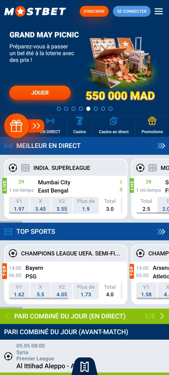 Rejoignez la plateforme Mostbet et découvrez des milliers de jeux.
