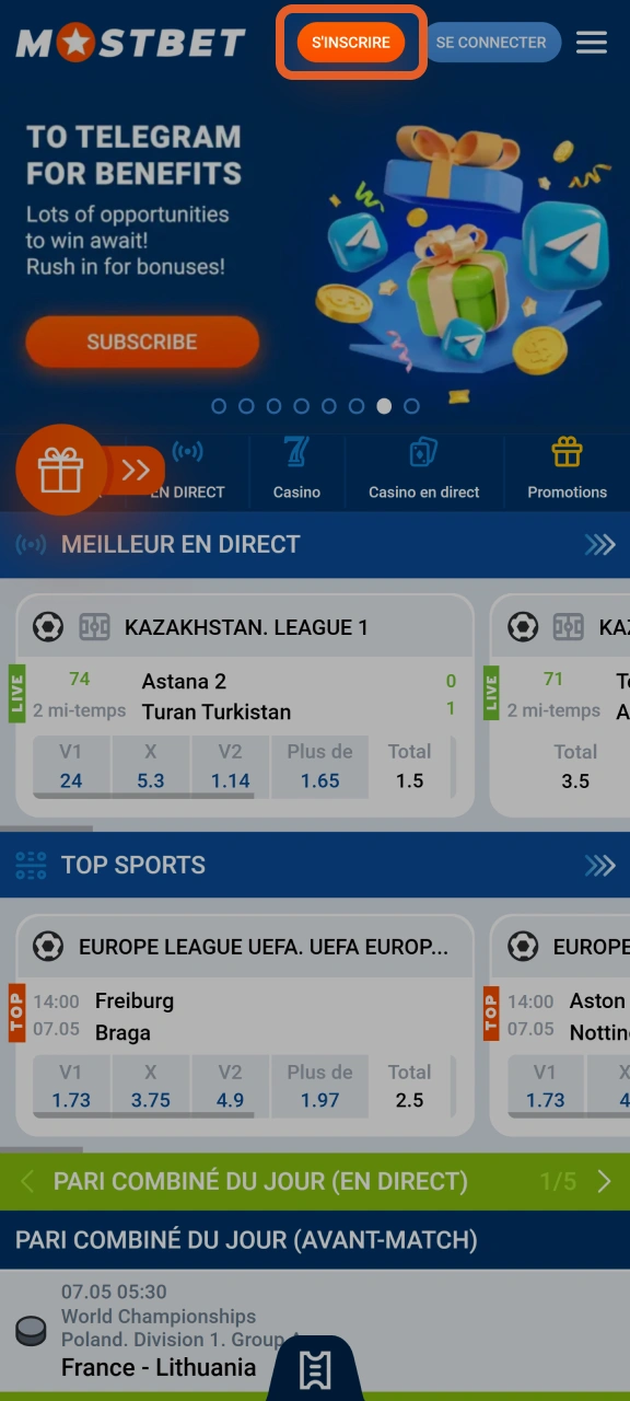 Rejoignez la plateforme Mostbet et accédez à des milliers de jeux.