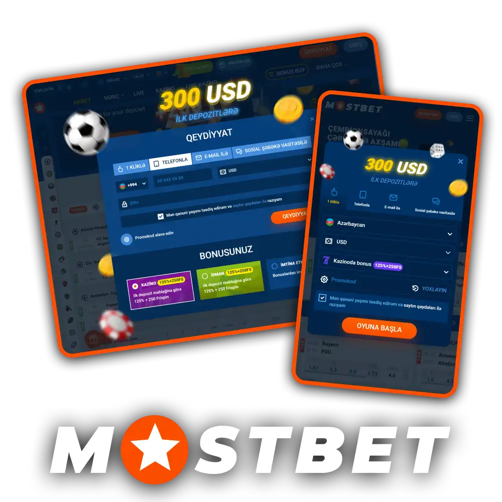 Mostbet mərc şirkətinin saytında tez bir zamanda qeydiyyatdan keçərək sərfəli xoş gəldin bonusu əldə edin.