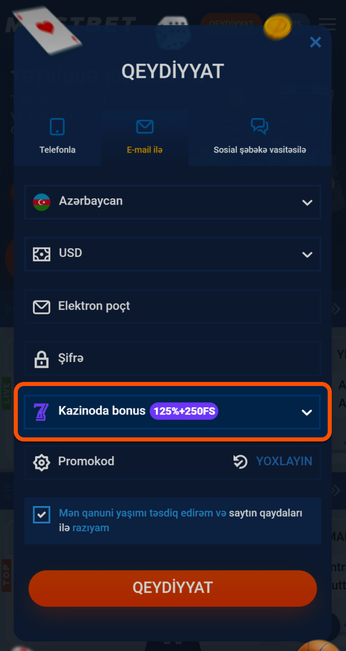 Mostbet kazinosunda qazanc səyahətinizə başlamaq üçün səxavətli bir xoş gəldin bonusu seçin.