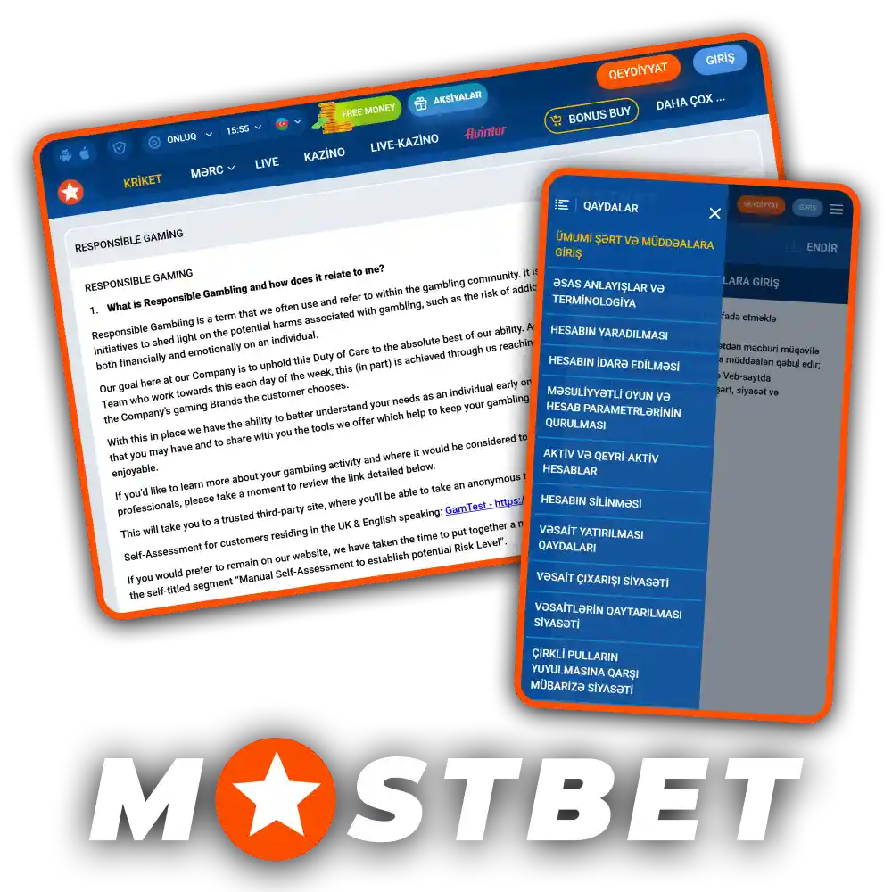 Mostbet bukmeker şirkəti əməliyyatların şəffaflığını təmin etmək üçün bütün ümumi şərtləri və qaydaları aydın şəkildə müəyyən edir.